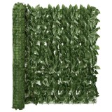 VidaXL Paravan de balcon, frunze verde &icirc;nchis, 400x100 cm