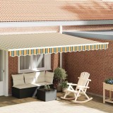 Valanț pentru marchiză cadru 4.5m verde și galben 4.3x0.2m