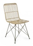 Cumpara ieftin Scaun cu spatar din rattan natur Lucila 45 cm x 55 cm x 85 h x 45 h