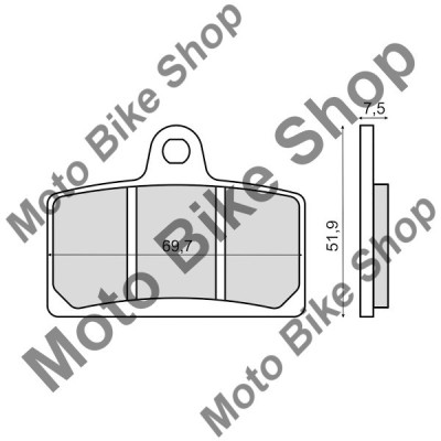 MBS Placute frana sinter Peugeot XR 7 50 spate, Cod Produs: 225103163RM foto