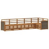 vidaXL Set canapea sectională 5 pcs natural Lemn Solid de Acacia 3384405