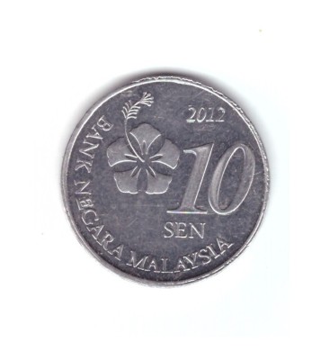 Moneda Malaezia 10 sen 2012, stare buna, curata foto