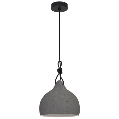 Pendul GLS GoodHome Aulavik, gri, 1xE27, forma de clopot foto