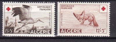 Algeria 1957 fauna crucea rosie MI 365-366 MNH foto