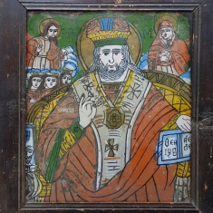 Sf. Nicolae, Icoana Romaneasca pe sticla