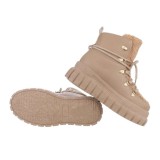 Cumpara ieftin Botine dama piele ecologica, Bej - 38