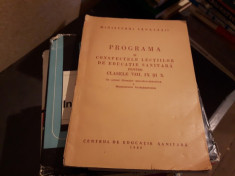 Programa si conspectele lectiilor de educatie sanitara pentru clasele VIII, IX si X foto