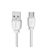 Cablu Date si Incarcare USB la MicroUSB Remax Suji RC-134m, 2.1A, 1 m, Alb