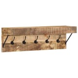 VidaXL Cuier cu raft Maro 73 x 19 x 23 cm Lemn masiv de mango