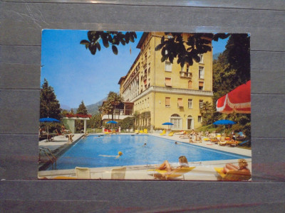 ELVETIA - LOCARNO - HOTEL ESPLANADE CU PISCINA - 1973 - CIRCULATA, TIMBRATA - foto