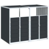 Cumpara ieftin Depozit pubele cu roti duble, antracit, 144x81x113 cm, otel