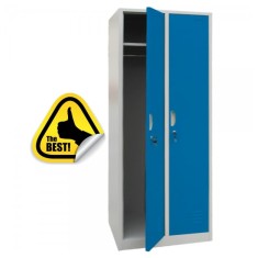 VESTIAR METALIC CU 2 USI COLOR ALBASTRU 600x500x1800 mm (LxlxH), Asamblat, PLUS