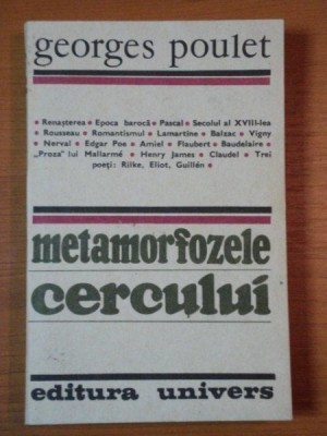 METAMORFOZELE CERCULUI de GOERGES POULET , 1987 foto