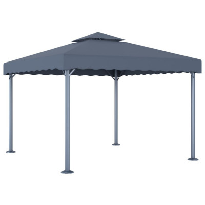 vidaXL Pavilion, antracit, 300 x 300 cm, aluminiu foto