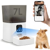 Dispenser Hranitor Automat Animale de Companie, WellLuck, Pentru Caini si Pisici, Wi-Fi, Camera Video FullHD, Programabil, Convorbire Audio, Sunet Hra
