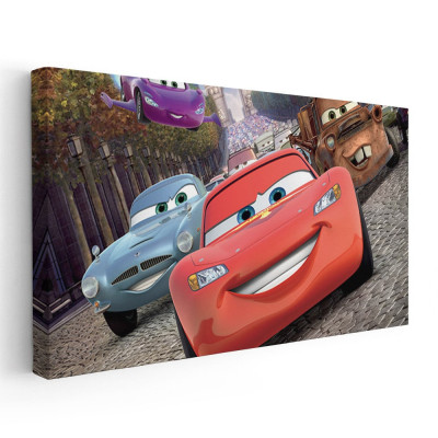 Tablou afis Cars2 desene animate 2167 Tablou canvas pe panza CU RAMA 70x140 cm foto