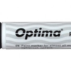 Marker Cu Vopsea Optima Paint 3713, Varf Rotund 2.0mm, Grosime Scriere 1-2mm - Negru