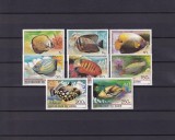 Serie Completă 8 Timbre Zair 1982 - Tematica Pești Exotici de Recif, Faună Marină (Vasarhelyi) - MNH -A99