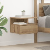 VidaXL Noptieră flotantă Stejar artizanal 40x31x27 cm Lemn prelucrat