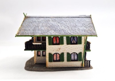 kit Pensiune Rosel circuit trenulet Diorama feroviara Faller 286 Germania anii &amp;#039;80 macheta cai ferate foto