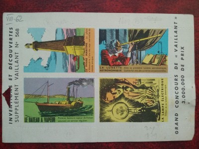 Viniete-Inventii si descoperiri-supliment Vaillant Nr.568 foto