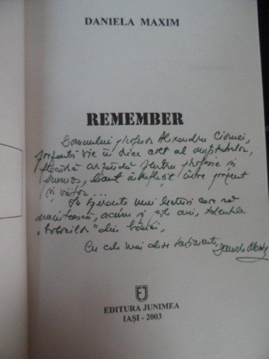 Remembre - Daniela Maxim , 2013176