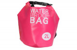 Geanta de plaja impermeabila si plutitoare 2 L, Waterproof Floating, polivinil, roz