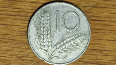 Italia - moneda de colectie istorica - 10 lire 1953 - aluminiu - frumoasa ! foto