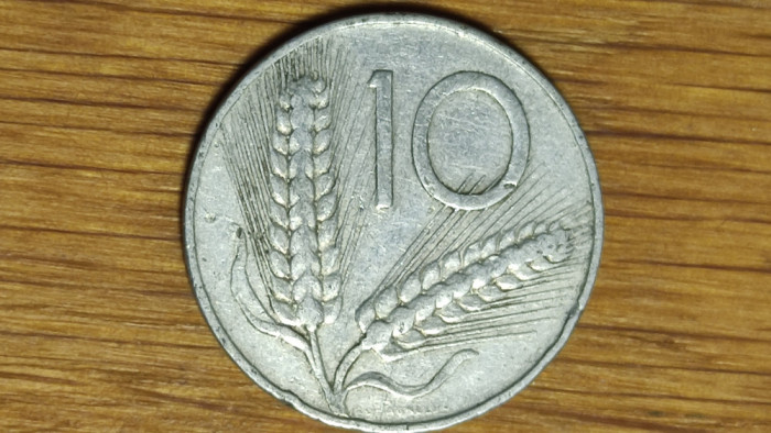 Italia - moneda de colectie istorica - 10 lire 1953 - aluminiu - frumoasa !