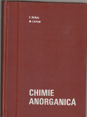 E. BERAL, M. ZAPAN - CHIMIE ANORGANICA foto