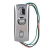 Buton EXIT metalic control acces cu fire, SW-51BL, LED 12V, aliaj zinc, NO, pentru deschidere usa, montaj aparent