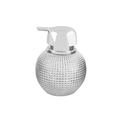 Dozator manual de sapun lichid din ceramica, 150ml, argintiu, Sepio foto