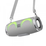 Boxa Portabila Bluetooth HOCO HC12, 10W, RGB, Waterproof, Gri