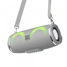 Boxa Portabila Bluetooth HOCO HC12, 10W, RGB, Waterproof, Gri