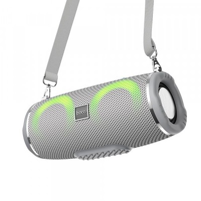 Boxa Portabila Bluetooth HOCO HC12, 10W, RGB, Waterproof, Gri foto