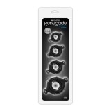 Inele Penis Renegade Vitality (Set De 4), Negru