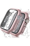 Cumpara ieftin Pachet cu 2, husă cu folie de protecție pentru ecran compatibilă cu Apple Watch Series 8