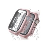 Pachet cu 2, husă cu folie de protecție pentru ecran compatibilă cu Apple Watch Series 8