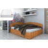 Set Pat Colt 140x200 Cires + Saltea Pocket Arcuri Fermă, Dormitor Modern, PAL Melaminat, Sertar