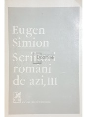Eugen Simion - Scriitori romani de azi, vol. 3 (Editia: 1984) foto