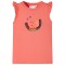 Tricou pentru copii cu m&acirc;neci cu volane, coral, 116 10626