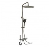 Set dus multifunctional cu termostat, afisaj digital temperatura apa, 4 functii de curgere a apei, pipa cada, dus dreptunghiular, dus de mana, dus bid