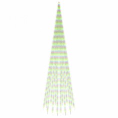 Brad de Craciun pe catarg, 1134 LED-uri, multicolor, 800 cm foto