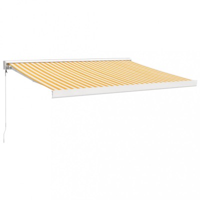 Copertina retractabila, galben/alb, 3x2,5 m, textil/aluminiu foto