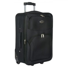 Troler Urban, Model Negru, Capacitate 79L, Poliester, 2 Roți Duble, 3 M&acirc;nere