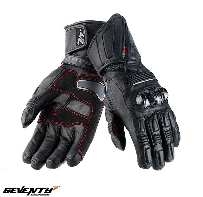 Manusi femei pentru scuter - motocicleta racing iarna Seventy model SD-R23 negru Negru S (7 cm)