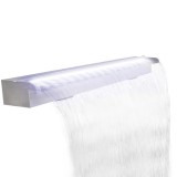 Cumpara ieftin F&acirc;nt&acirc;nă piscină cu LED-uri 110 cm oțel inoxidabil
