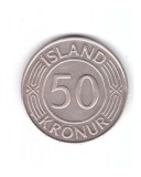 Moneda Islanda 50 kronur 1975, stare foarte buna, curata