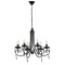 Lampă de tavan Candelabru elegant negru 6 fasunguri pentru becuri 240689