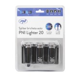 Spliter bricheta auto PNI Lighter 20 12V 24V 2 iesiri, 2 x USB, indicator LED